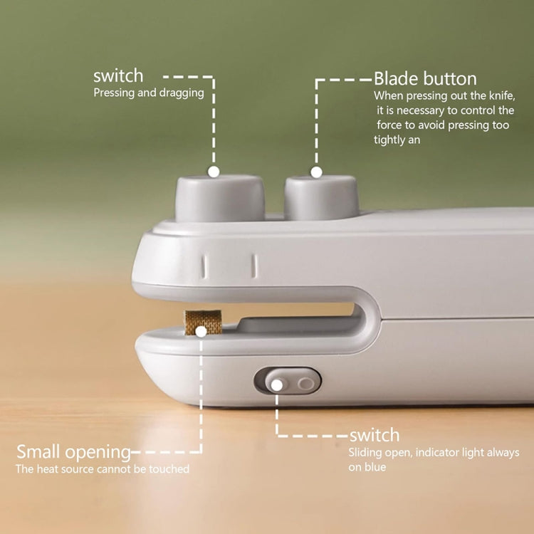 Small 2-in-1 Rechargeable Magnetic Snack Sealer Household Mini Sealing Machine, 2-in-1 White, 2-in-1 Green