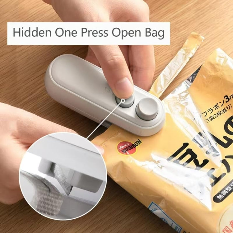 Small 2-in-1 Rechargeable Magnetic Snack Sealer Household Mini Sealing Machine, 2-in-1 White, 2-in-1 Green