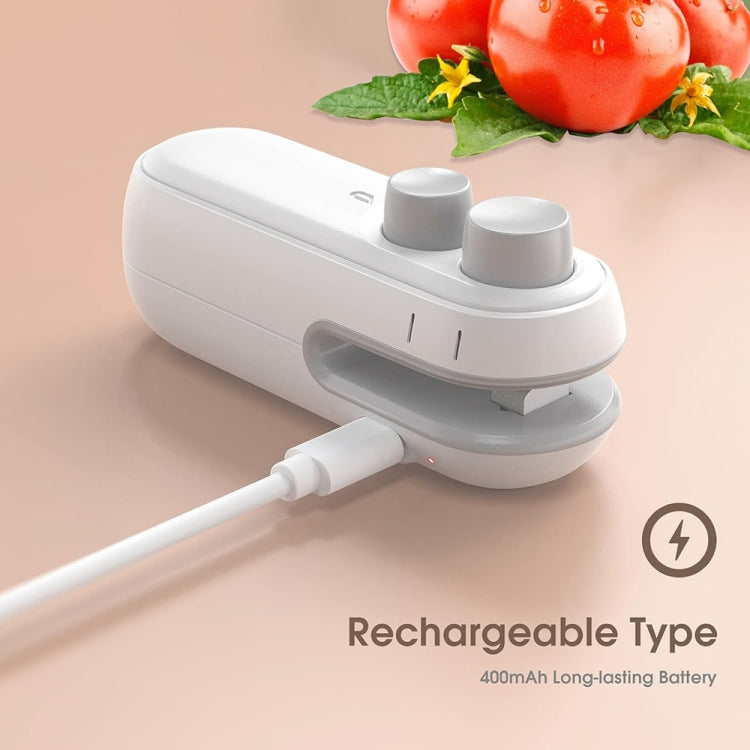 Small 2-in-1 Rechargeable Magnetic Snack Sealer Household Mini Sealing Machine, 2-in-1 White, 2-in-1 Green