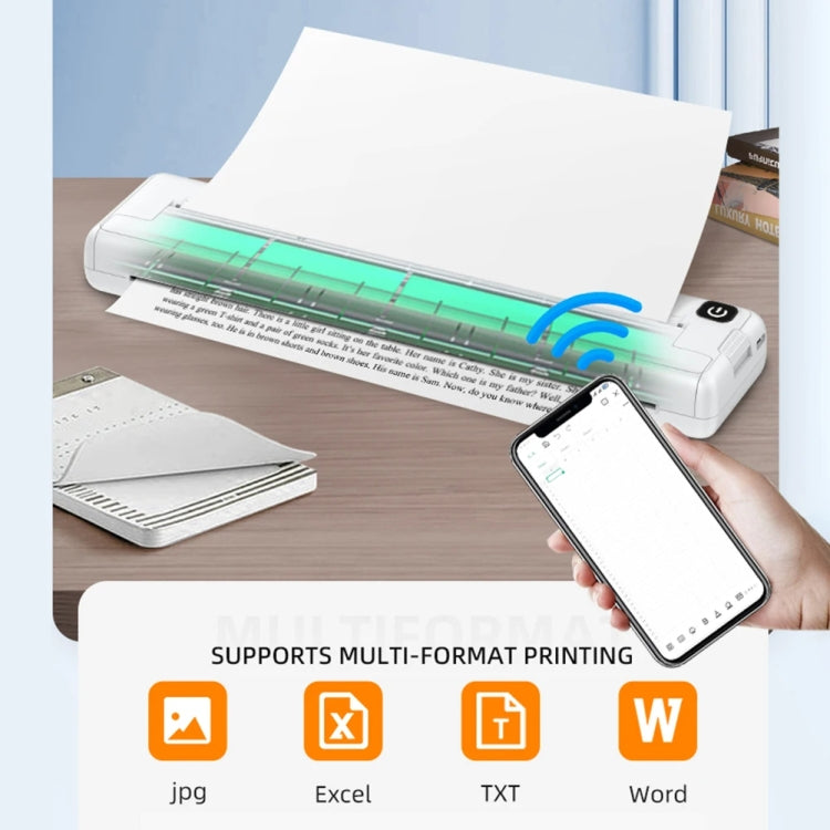Small A4 Home Office Portable Inkless Printing Thermal Paper, 200pcs Thermal Paper