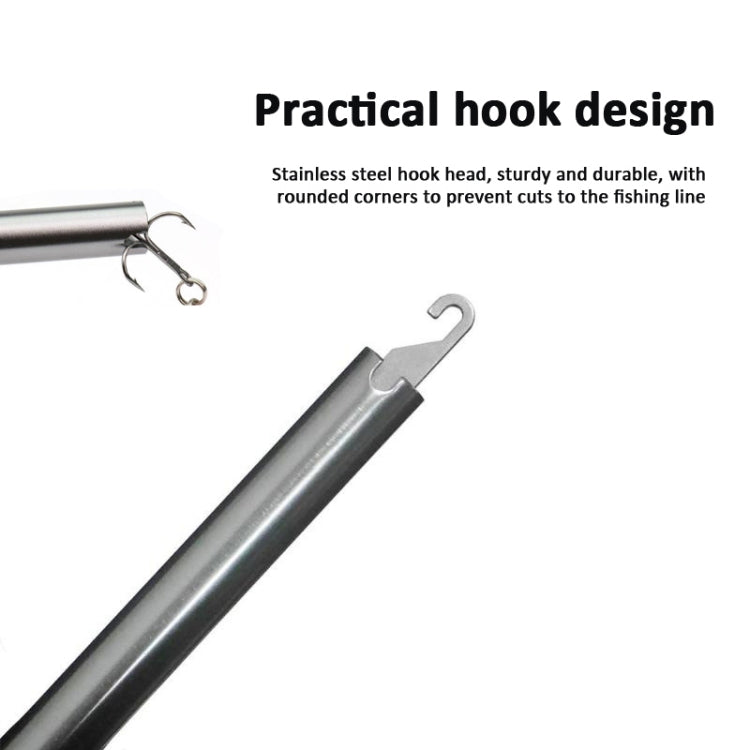 Aluminum Alloy Decoupler T-Shaped Fish Hook Remover Sea Fishing Equipment 24 X 7.5cm, Blue, Gray+Spring Rope