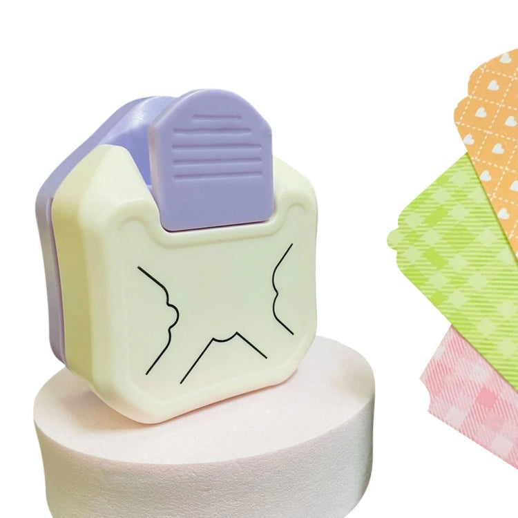 3 In 1 Fancy Corner Cutter Multi-angle Corner Cutter Chamfering Embosser, Beauty Corner (Purple), Round Corner (Green), Round Corner (Blue)