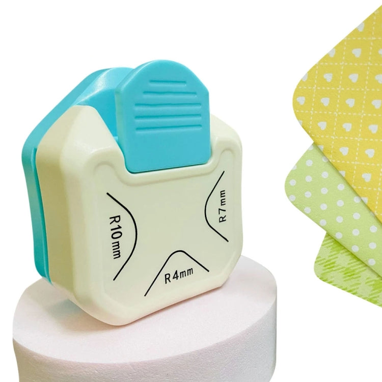 3 In 1 Fancy Corner Cutter Multi-angle Corner Cutter Chamfering Embosser, Beauty Corner (Purple), Round Corner (Green), Round Corner (Blue)