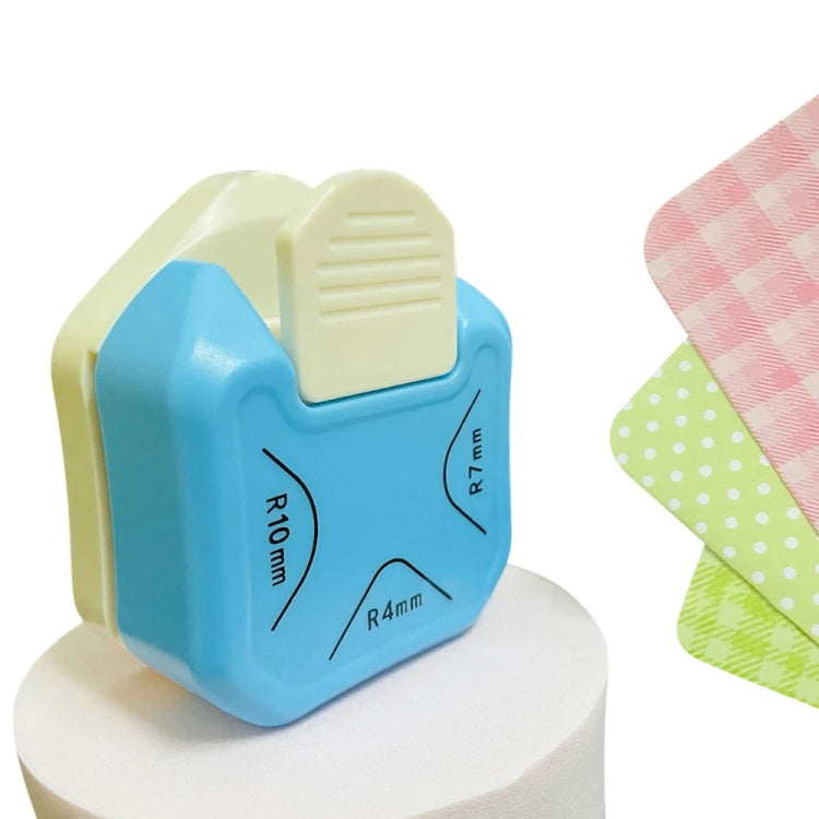 3 In 1 Fancy Corner Cutter Multi-angle Corner Cutter Chamfering Embosser, Beauty Corner (Purple), Round Corner (Green), Round Corner (Blue)