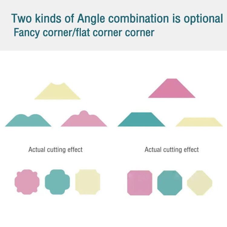 3 In 1 Fancy Corner Cutter Multi-angle Corner Cutter Chamfering Embosser, Beauty Corner (Purple), Round Corner (Green), Round Corner (Blue)