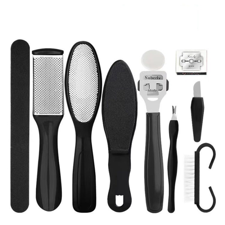 10 In 1 Foot File Clean Tool Kit Foot Care Pedicure Tools Set, 10 In 1