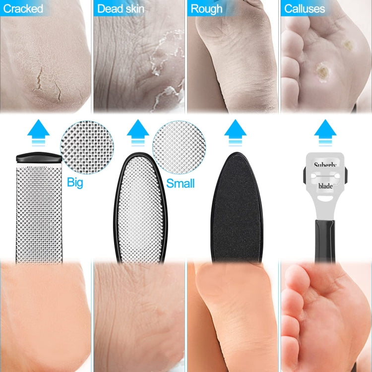 10 In 1 Foot File Clean Tool Kit Foot Care Pedicure Tools Set, 10 In 1