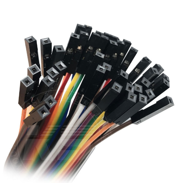 40P DuPont Cable Double-Ended Colorful Wires Wiring Terminal, 10cm, 20cm