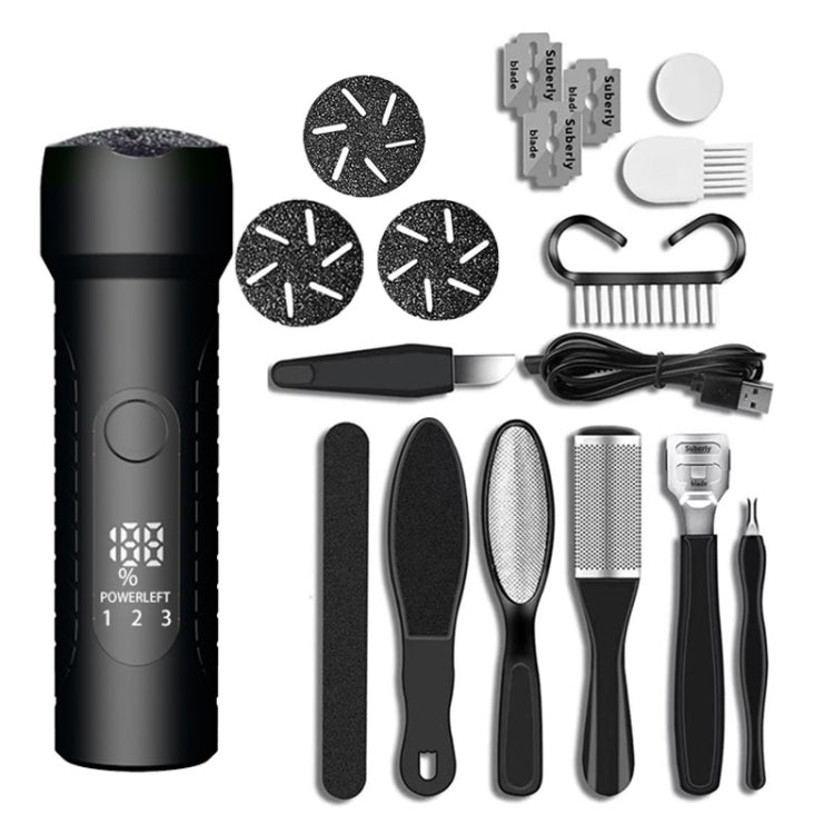 Electric Foot File Pedicure Kit Waterproof Feet Callus Remover, White, Kit 1 White, Kit 2  White, Matte Black, Kit 1 Black, Kit 2  Black