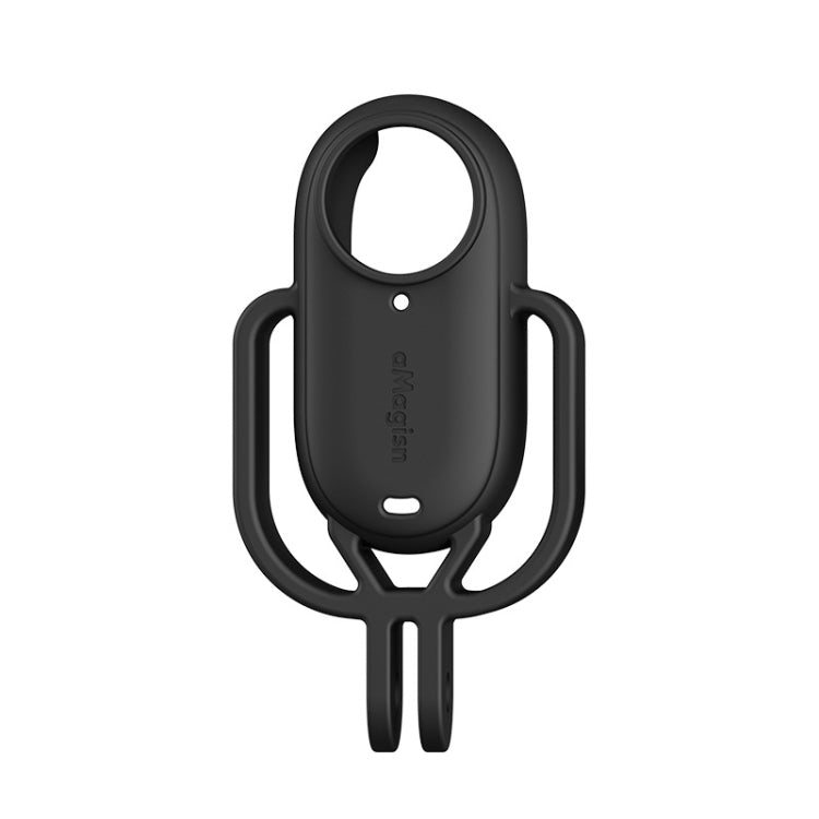 For Insta360 GO 3 AMagisn Silicone Case Camera Protective Accessories, Vertical Gray, Vertical Black