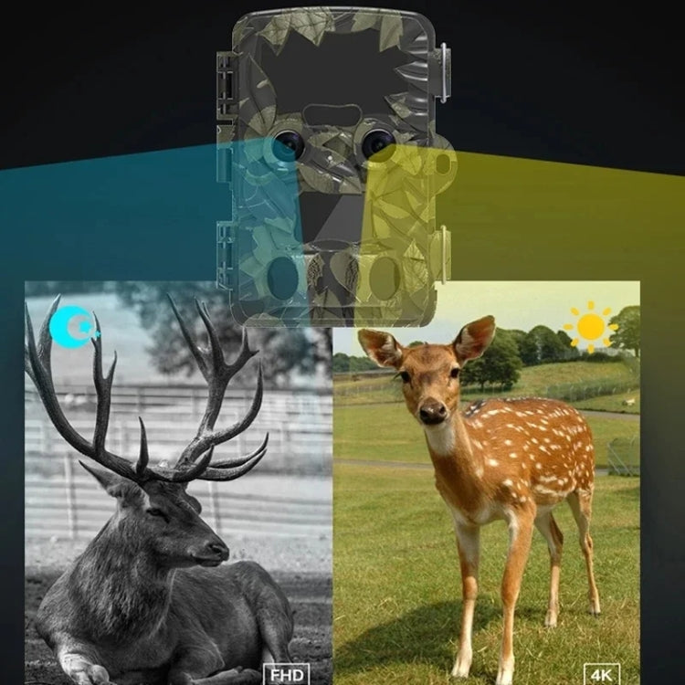 H8201 4K Dual Lens Infrared Camera 32MP HD Night Vision Monitoring Animal Field Outdoor Camera, H8201