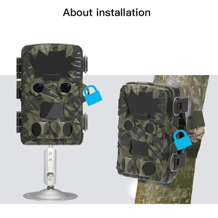 H8201 4K Dual Lens Infrared Camera 32MP HD Night Vision Monitoring Animal Field Outdoor Camera, H8201