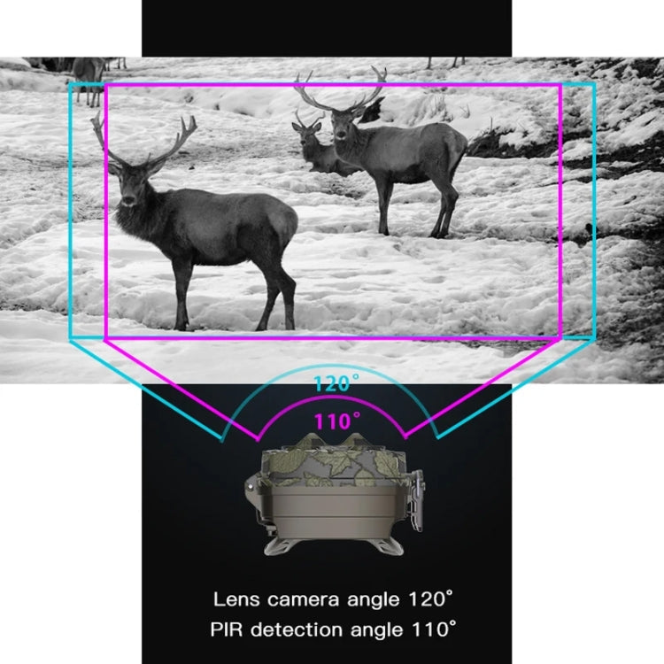 H8201 4K Dual Lens Infrared Camera 32MP HD Night Vision Monitoring Animal Field Outdoor Camera, H8201