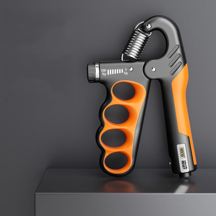 5-100kg Adjustable Hand Grip Strengthener Arm Muscle Exerciser, Electronic Counter Orange, Electronic Counter Red, Electronic Counter Gray, Mechanical Counter Orange, Mechanical Counter Red, Mechanical Counter Gray