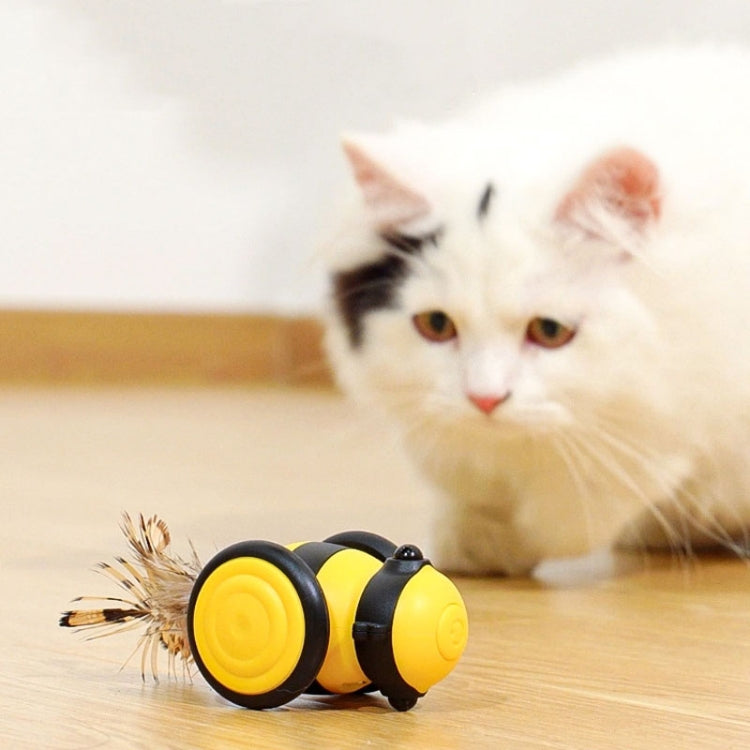 Bee Shaped Cats Motorized Toys Intelligent Cats Teasing Pet Toy Stroller, 60 x 53 x 38mm