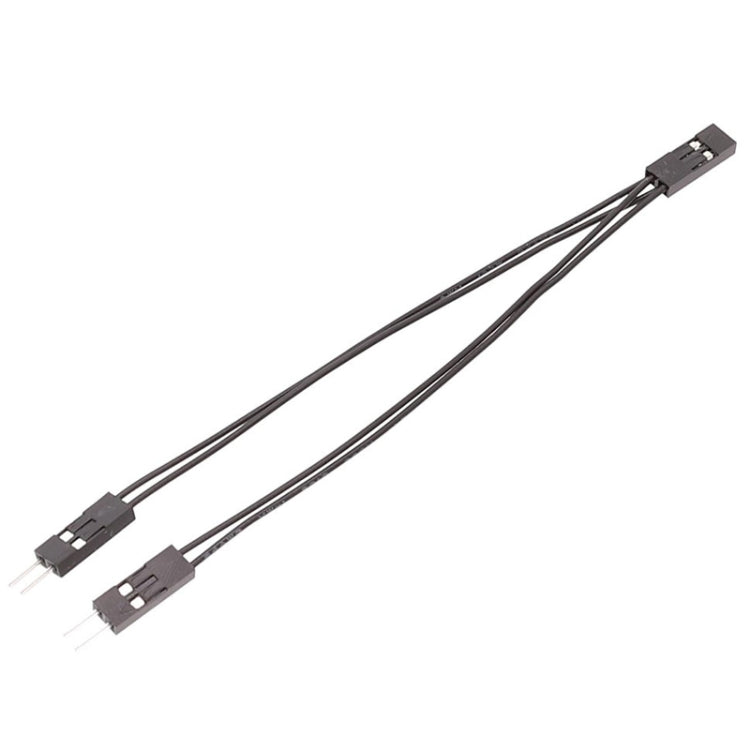 3pcs DuPont Terminal Wire DuPont 2.54 Connection Cable 2Pin 1 To 2 Wire One Female To Two Males, 10cm