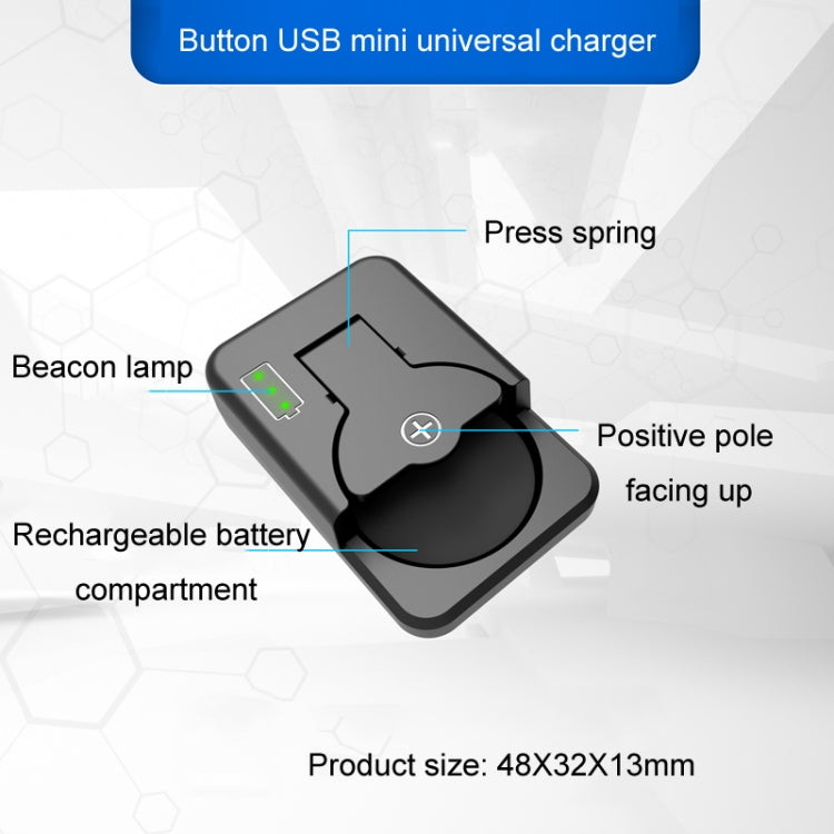 4.2V LIR2032/2450 Button Battery Universal Charger, RSC-X2-2 White, RSC-X2-2 Black