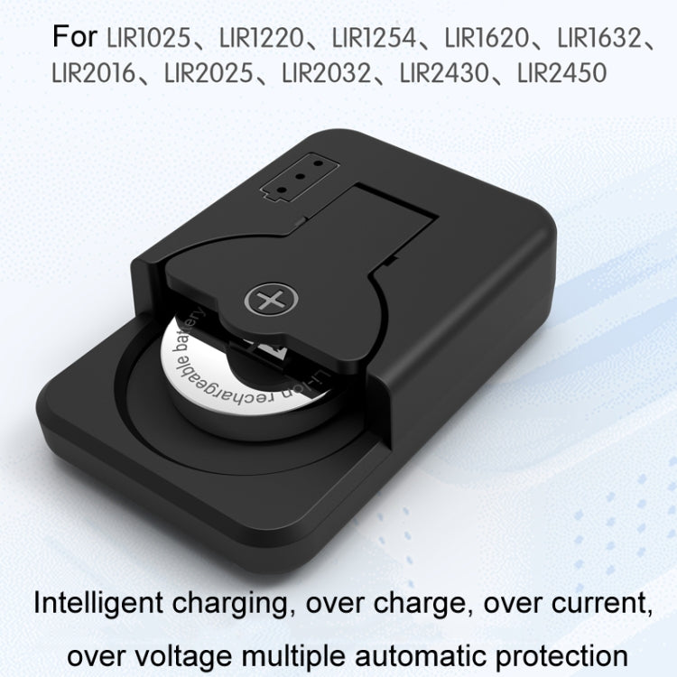 4.2V LIR2032/2450 Button Battery Universal Charger, RSC-X2-2 White, RSC-X2-2 Black