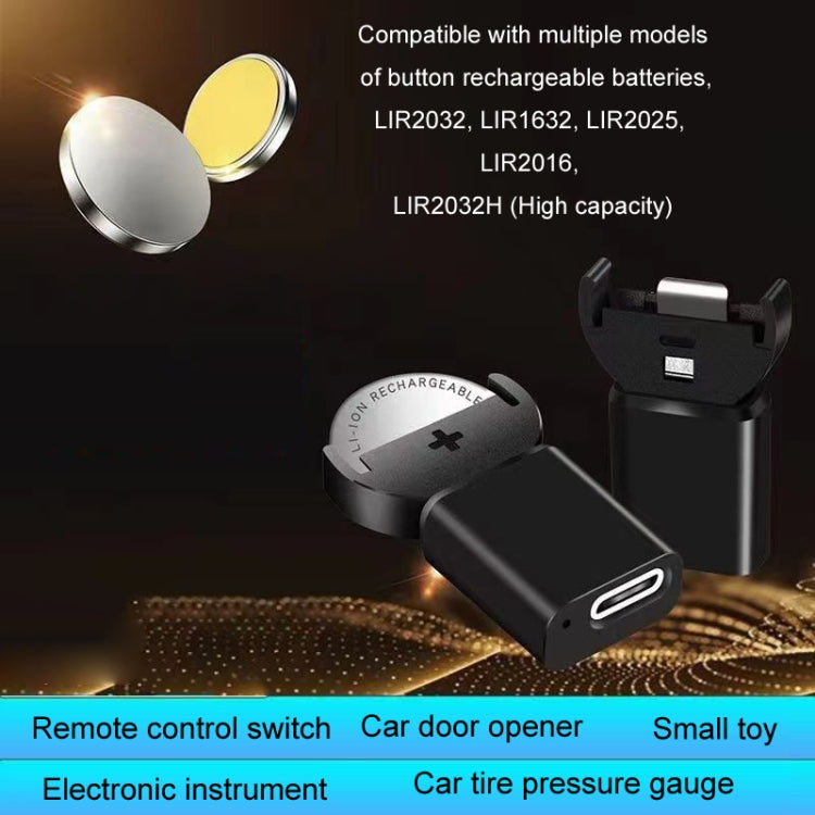 Key Toys LIR2032 Rechargeable Button Battery Charger, X21 Black