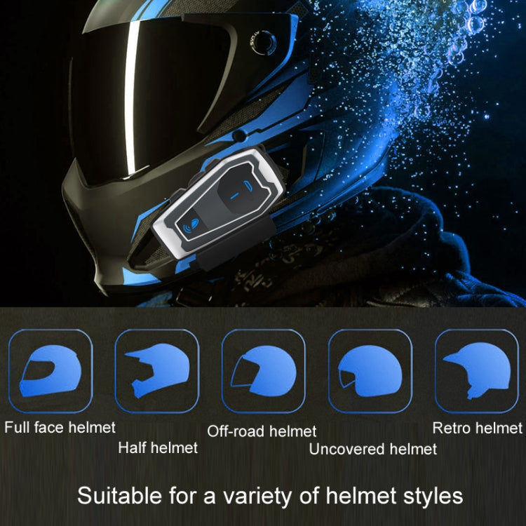 Motorcycle Helmet Bluetooth 5.0 Stereo Music Cycling Headphones, V10