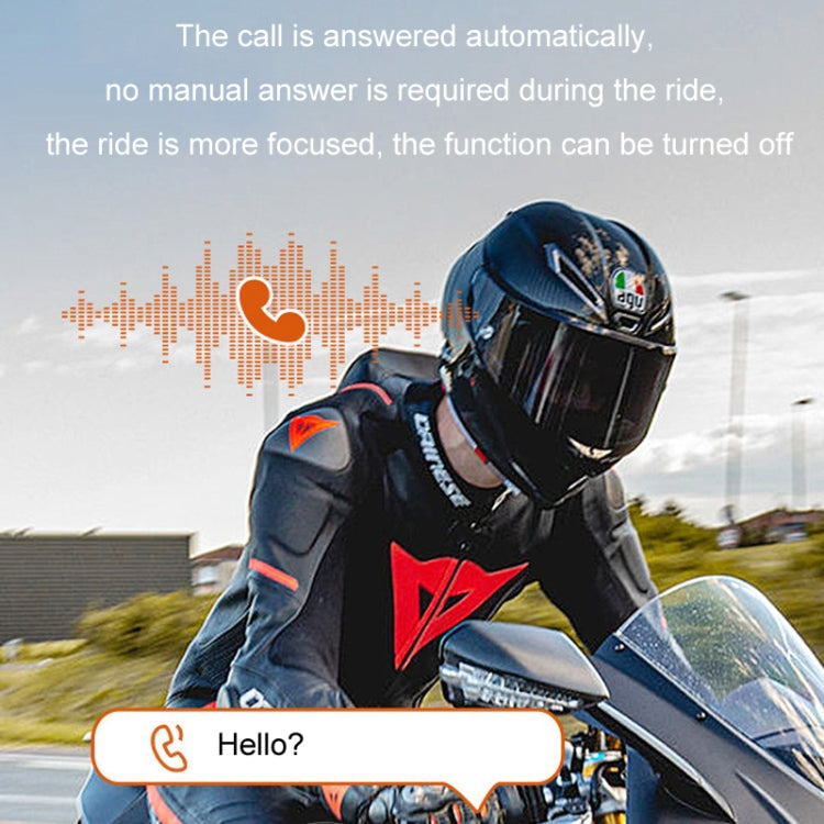 Motorcycle Helmet Bluetooth 5.0 Stereo Music Cycling Headphones, V10