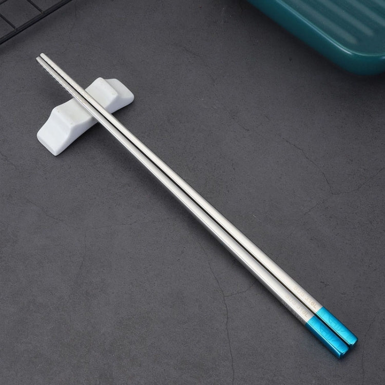 Food Grade 316 Stainless Steel Chopsticks Hotel Household Non-Slip Anti-Scald Chopsticks, 23cm Blue, 23cm Red, 23cm Green, 23.5cm Blue, 23.5cm Red, 23.5cm Green