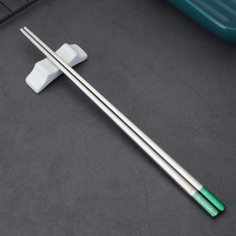 Food Grade 316 Stainless Steel Chopsticks Hotel Household Non-Slip Anti-Scald Chopsticks, 23cm Blue, 23cm Red, 23cm Green, 23.5cm Blue, 23.5cm Red, 23.5cm Green