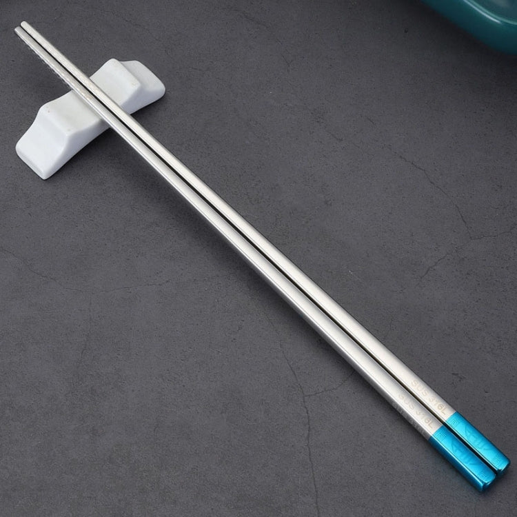 Food Grade 316 Stainless Steel Chopsticks Hotel Household Non-Slip Anti-Scald Chopsticks, 23cm Blue, 23cm Red, 23cm Green, 23.5cm Blue, 23.5cm Red, 23.5cm Green
