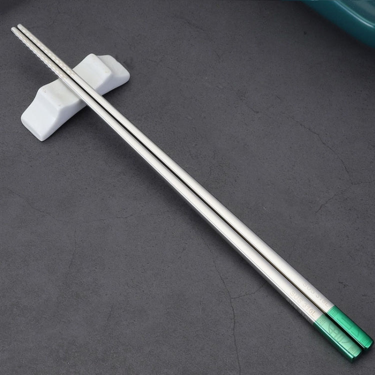 Food Grade 316 Stainless Steel Chopsticks Hotel Household Non-Slip Anti-Scald Chopsticks, 23cm Blue, 23cm Red, 23cm Green, 23.5cm Blue, 23.5cm Red, 23.5cm Green