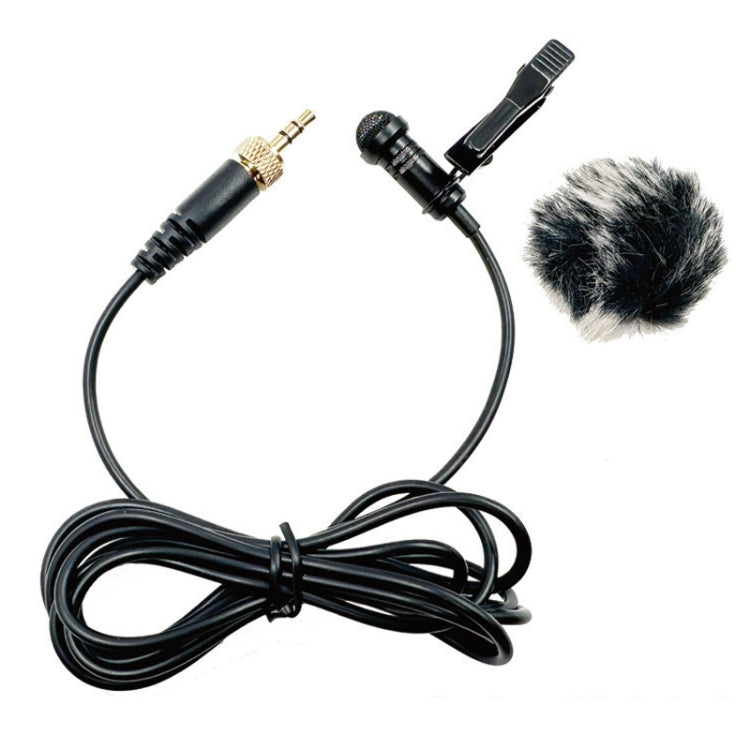 3.5mm Straight Internal Thread Plug Wireless Transmitting Lavalier Microphone, 1.5m