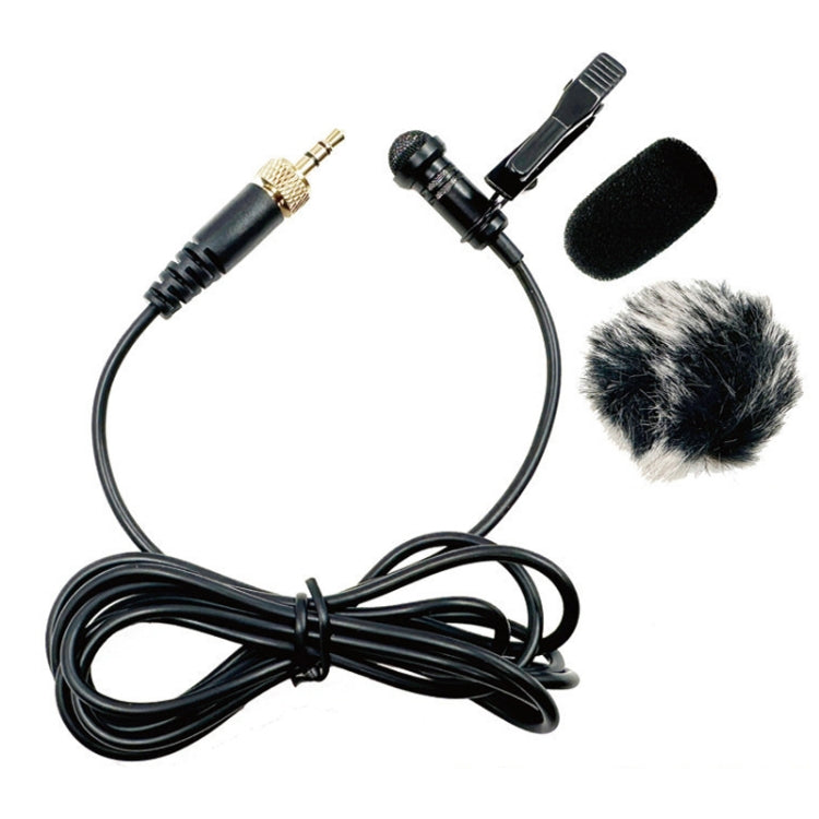 3.5mm Straight Internal Thread Plug Wireless Transmitting Lavalier Microphone, 1.5m