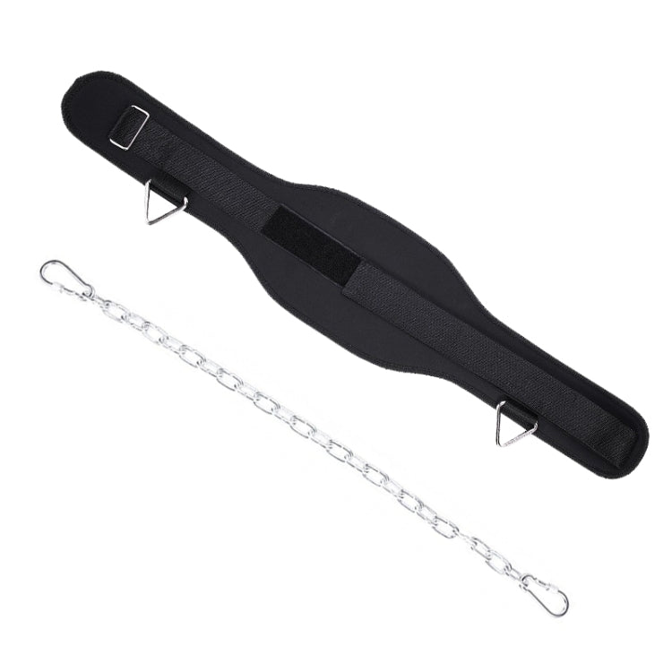 Pull Up Weighted Belt Lumbar Strength Training Double Bar Arm Extension Weighted Belt, Paste+70cm Iron Chain+2 Hooks, Metal Buckle, Double Layer Paste+70cm Iron Chain+2 Hooks