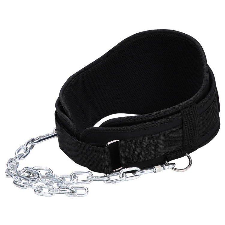 Pull Up Weighted Belt Lumbar Strength Training Double Bar Arm Extension Weighted Belt, Paste+70cm Iron Chain+2 Hooks, Metal Buckle, Double Layer Paste+70cm Iron Chain+2 Hooks