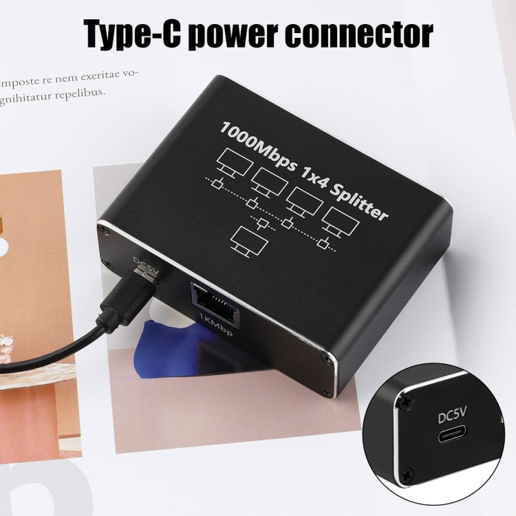 Gigabit Network Splitter Network Sharer RJ45 Network Cable Splitter, 1 To 3, 1 To 4