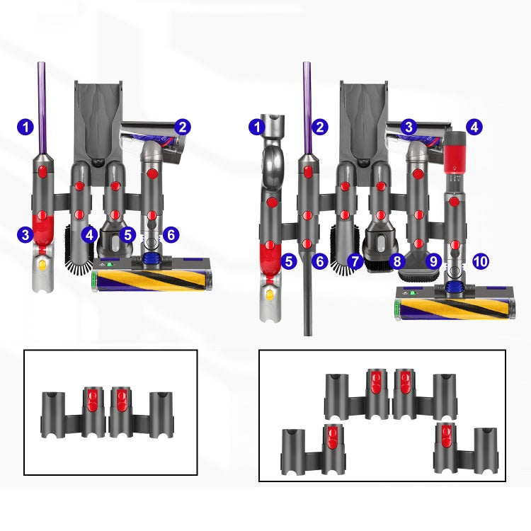 For Dyson V7 V8 V10 V11 V12 V15 Vacuum Cleaner Storage Rack Extension Bracket, 1pair