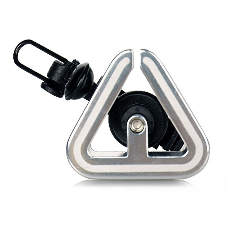 N+1 Mountain Bike Bell Universal Triangle Copper Bell, Clip Ring Silver, Rubber Band Black, Rubber Band Silver
