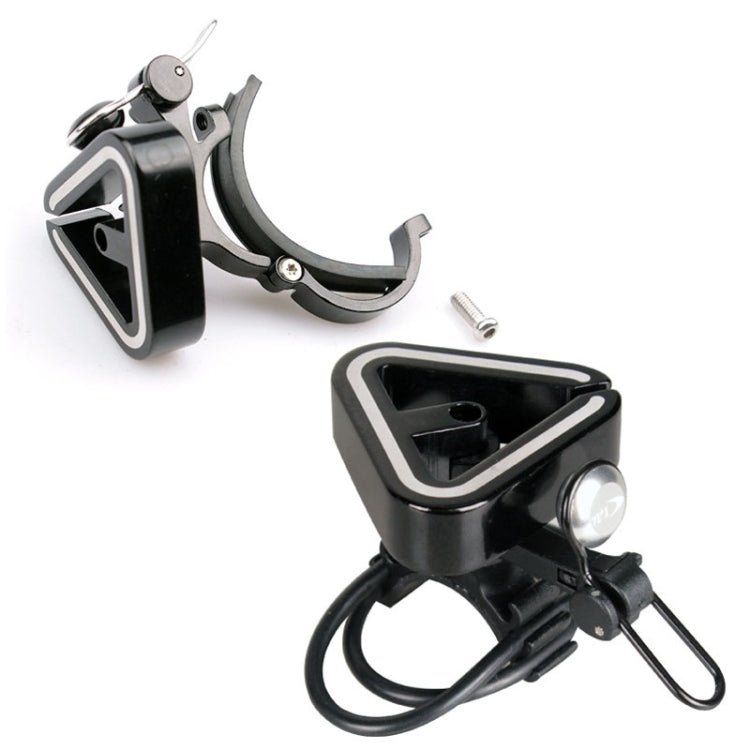 N+1 Mountain Bike Bell Universal Triangle Copper Bell, Clip Ring Silver, Rubber Band Black, Rubber Band Silver