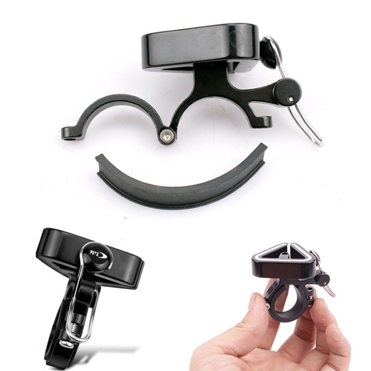 N+1 Mountain Bike Bell Universal Triangle Copper Bell, Clip Ring Silver, Rubber Band Black, Rubber Band Silver