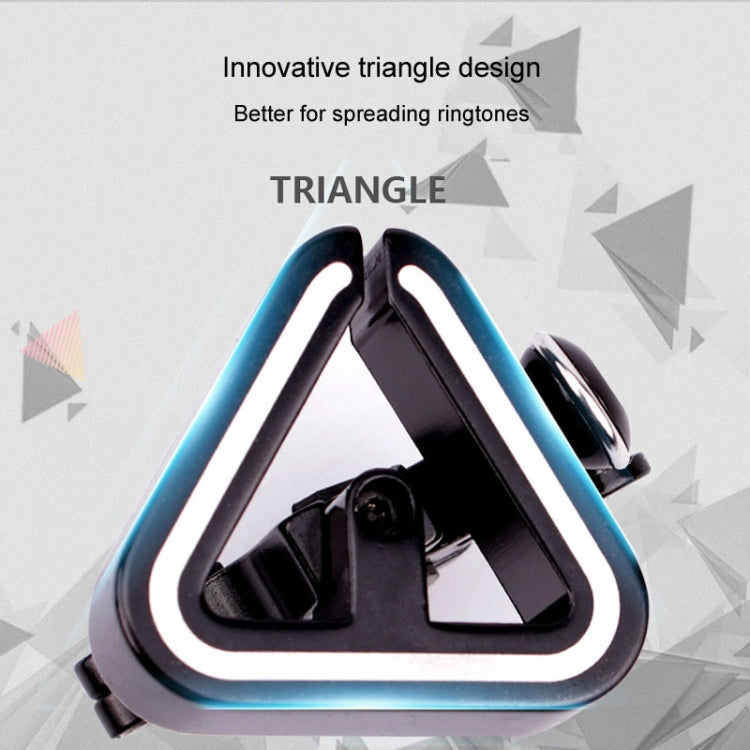 N+1 Mountain Bike Bell Universal Triangle Copper Bell, Clip Ring Silver, Rubber Band Black, Rubber Band Silver