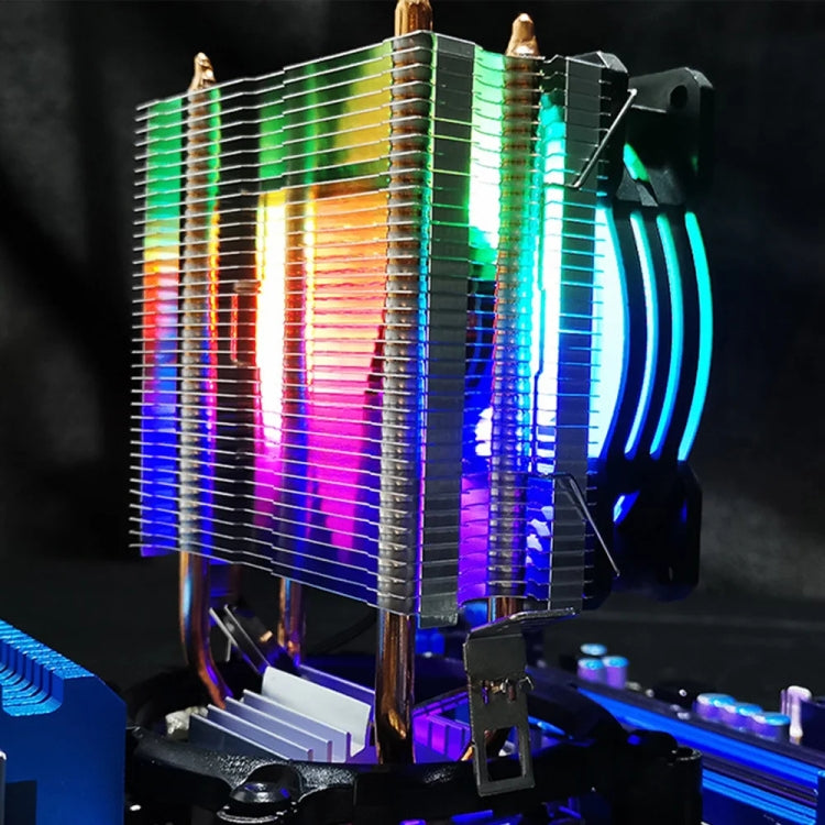 COOLMOON Frost Double Copper Tube CPU Fan Desktop PC Illuminated Silent AMD Air-Cooled Cooler, P2 Magic Moon Edition Single Fan, P22 Magic Moon Edition Double Fan, P2 Streamline Edition Single Fan, P22 Streamline Edition Double Fan