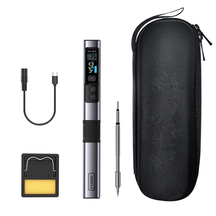 FNIRSI Portable Constant Temperature Soldering Iron Set, HS-02A Standard-B Round Tip, HS-02A Standard 6 Head, HS-02B Standard K, HS-02B Standard 3 Head