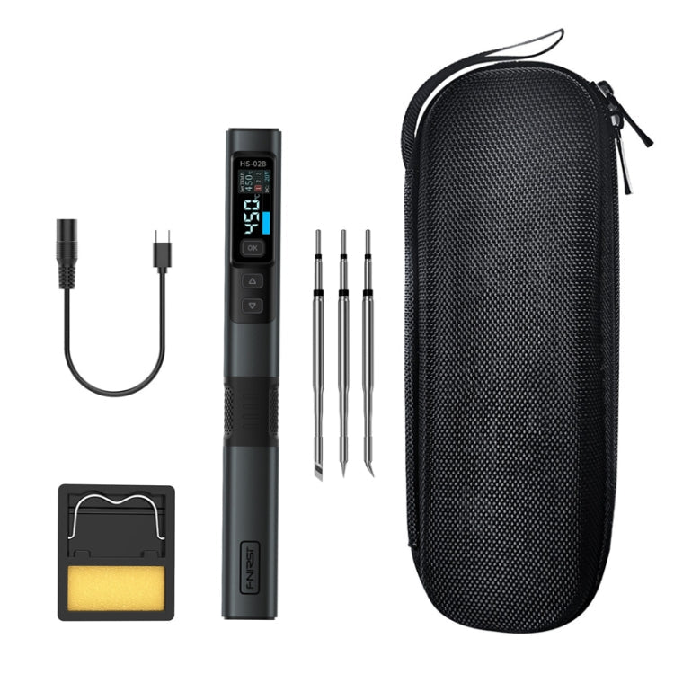 FNIRSI Portable Constant Temperature Soldering Iron Set, HS-02A Standard-B Round Tip, HS-02A Standard 6 Head, HS-02B Standard K, HS-02B Standard 3 Head