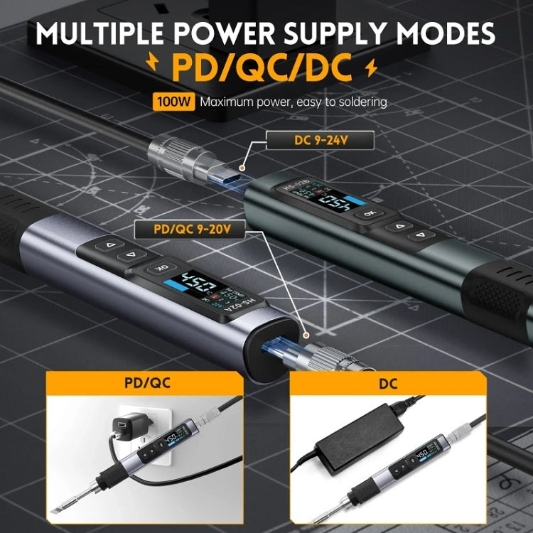 FNIRSI Portable Constant Temperature Soldering Iron Set, HS-02A Standard-B Round Tip, HS-02A Standard 6 Head, HS-02B Standard K, HS-02B Standard 3 Head