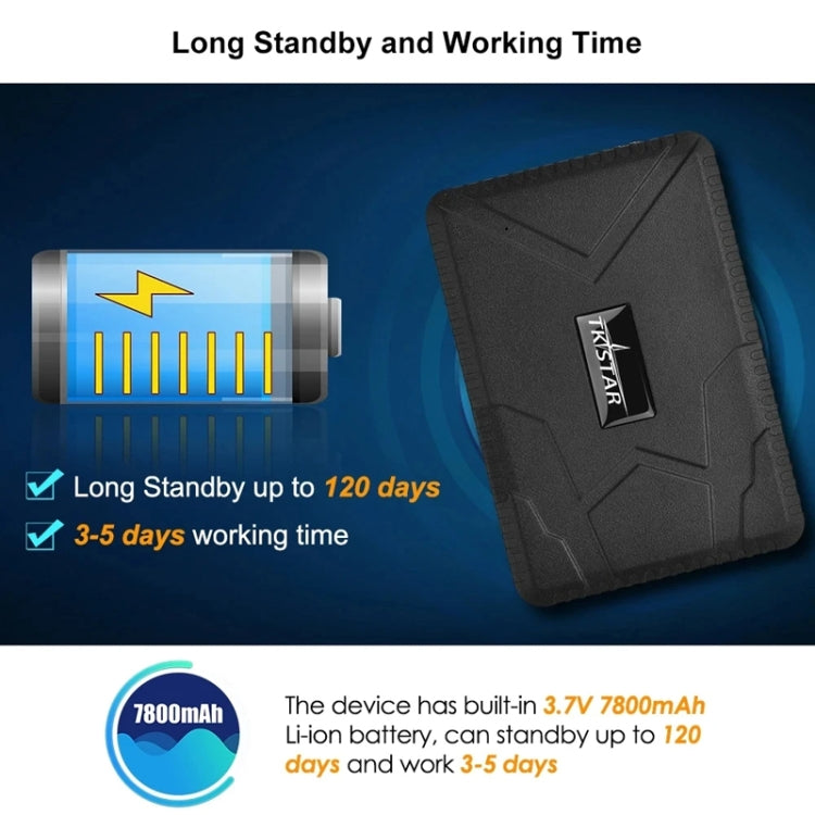 TKSTAR TK915 4G Quad Frequency Locator Car Anti-Theft GPS Tracker, 4G