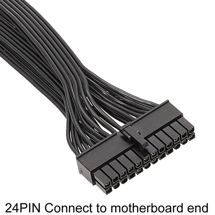 For EVGA 10Pin / 18Pin To 24Pin Flat Cable Module Cable Graphics Card Block Cord, 60cm For EVGA
