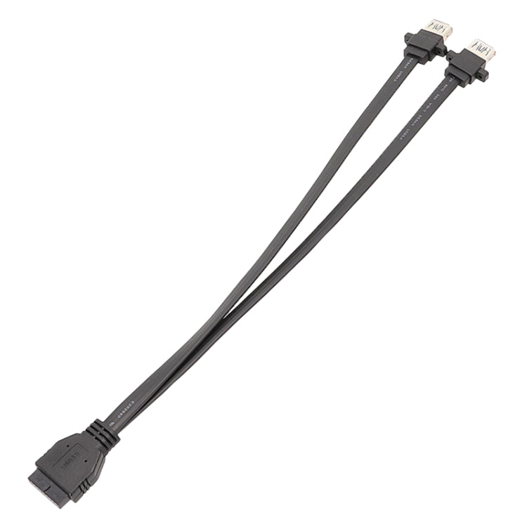 Motherboard USB3.0 Panel Cable Front 19Pin To Dual-Port A Female Data Flat Cable, 30cm, 50cm, 80cm