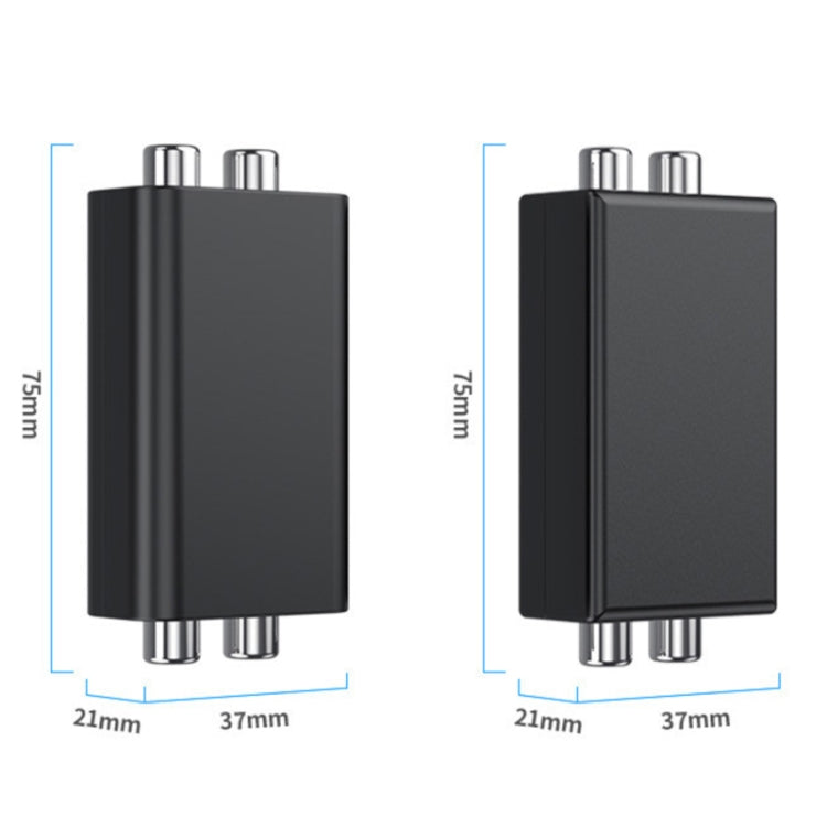 RCA Audio Ground Loop Isolator Anti-Interference Noise Reducer Eliminate Current Sound Bluetooth Receiver, Square, Ellipse