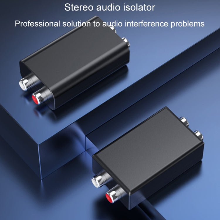 RCA Audio Ground Loop Isolator Anti-Interference Noise Reducer Eliminate Current Sound Bluetooth Receiver, Square, Ellipse