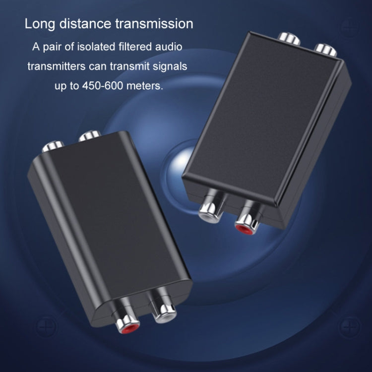 RCA Audio Ground Loop Isolator Anti-Interference Noise Reducer Eliminate Current Sound Bluetooth Receiver, Square, Ellipse