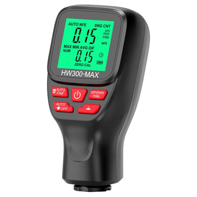 HW300-MAX Coating Thickness Gauge Anti-skid Paint Film Tester, White, Black